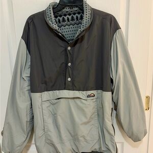 Chubbies Two-Tone Black and Gray Windbreaker, reversible